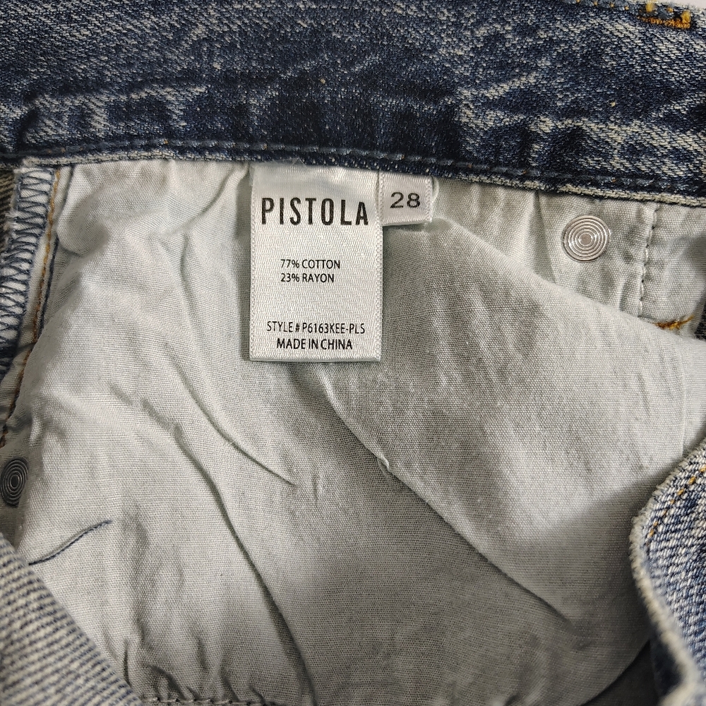 Pistola Stevie High Rise Relaxed Flare Jeans Pulse Wash Size 28 NWT - Picture 8 of 10